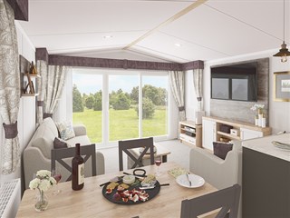 2023 Swift Bordeaux Static Caravan Holiday Home lounge