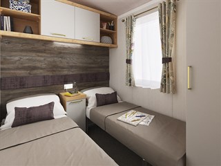 2023 Swift Bordeaux Static Caravan Holiday Home twin bedroom