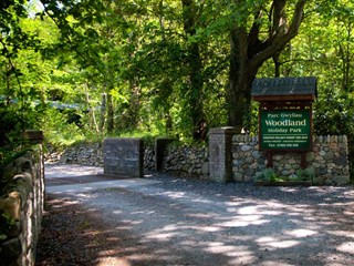 Entrance to woodlands caravan park, pwllheli