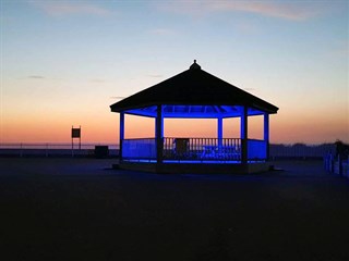 The band stand at Sunny Vale Caravan Park, Kinmel Bay, Conwy